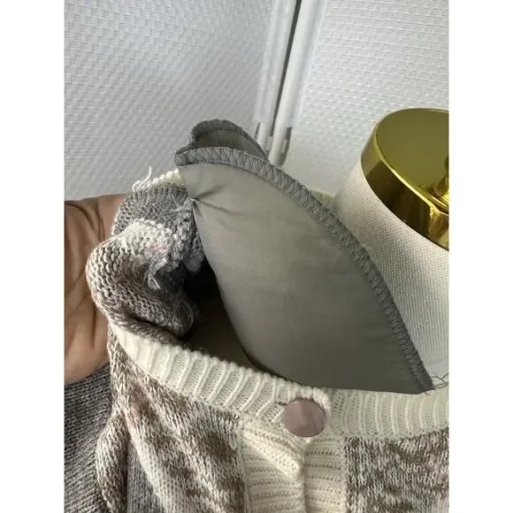 Dana Scott Vintage Argyle Geometric Knit Cardigan 1970s Dad Grandpa Sweater XL - Picture 5 of 8